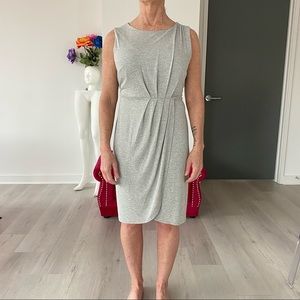 ❤️ Mossimo Faux Wrap Grecian Goddess Gray Dress